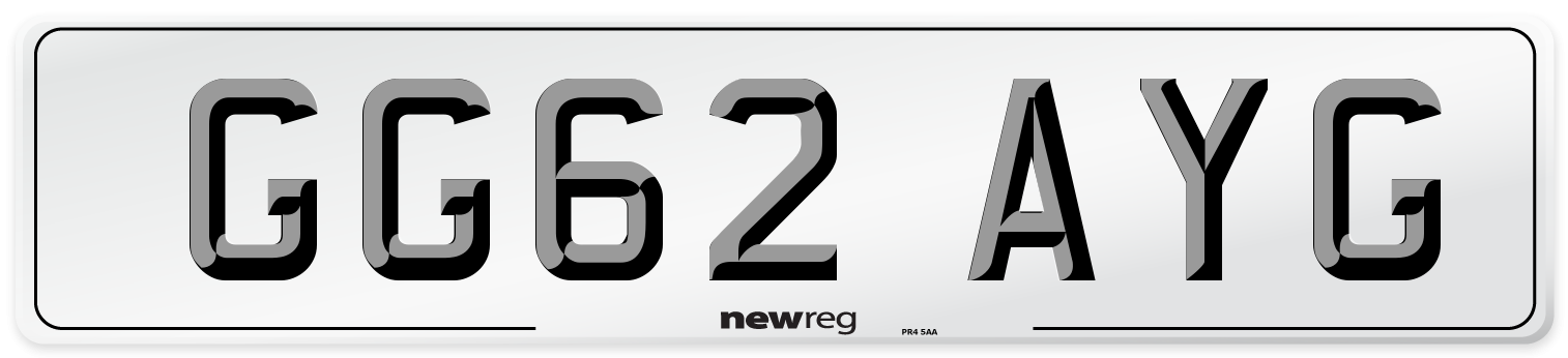 GG62 AYG Number Plate from New Reg